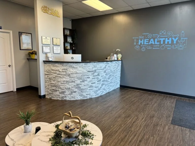 Healthy All Time Nutrition clinic reception area