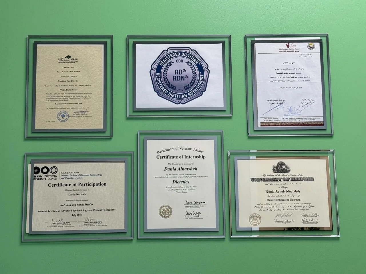 Healthy All Time Nutrition professional credentials